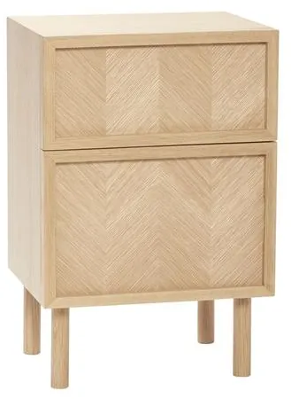 Hübsch Herringbone Nachttisch Eiche